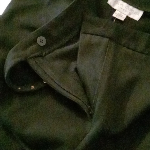 Casual Corner Silver and Black Straight Leg Pants - Picture 5 of 8